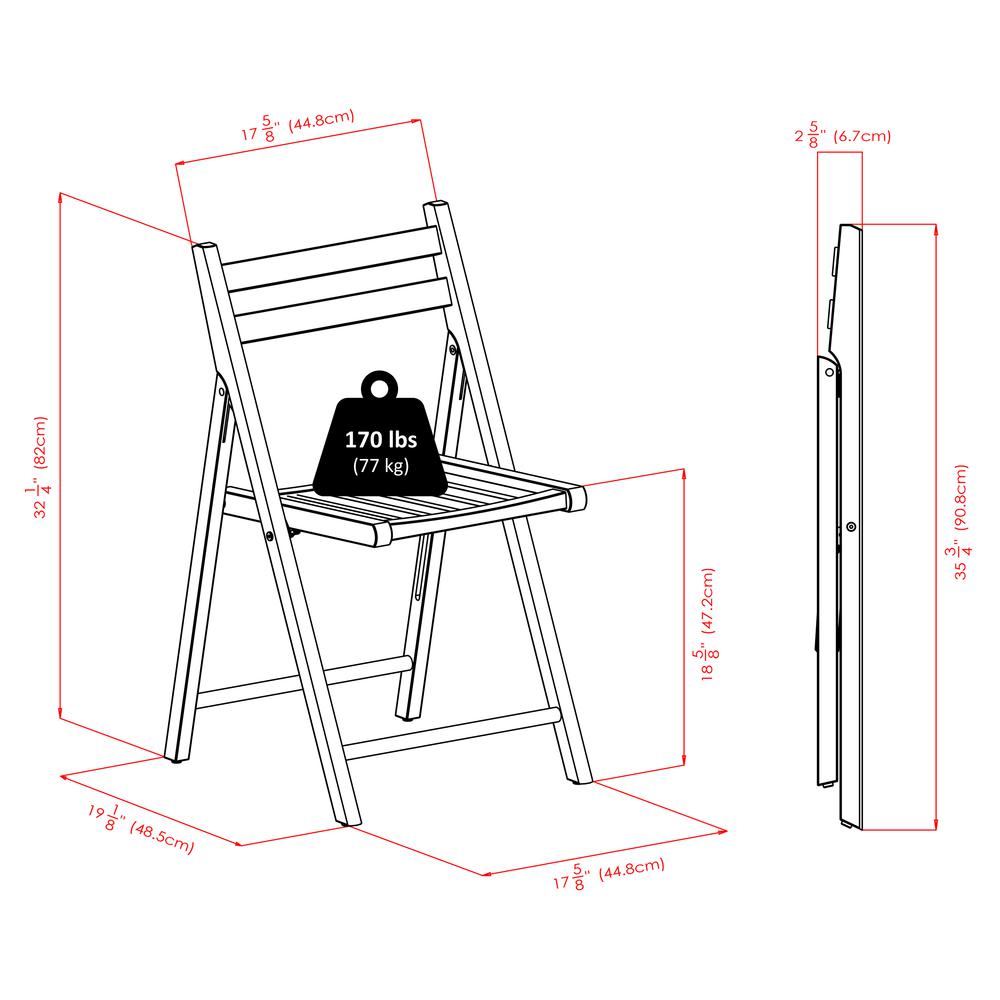 Robin 4-PC Folding Chair Set Natural - Winsome Wood