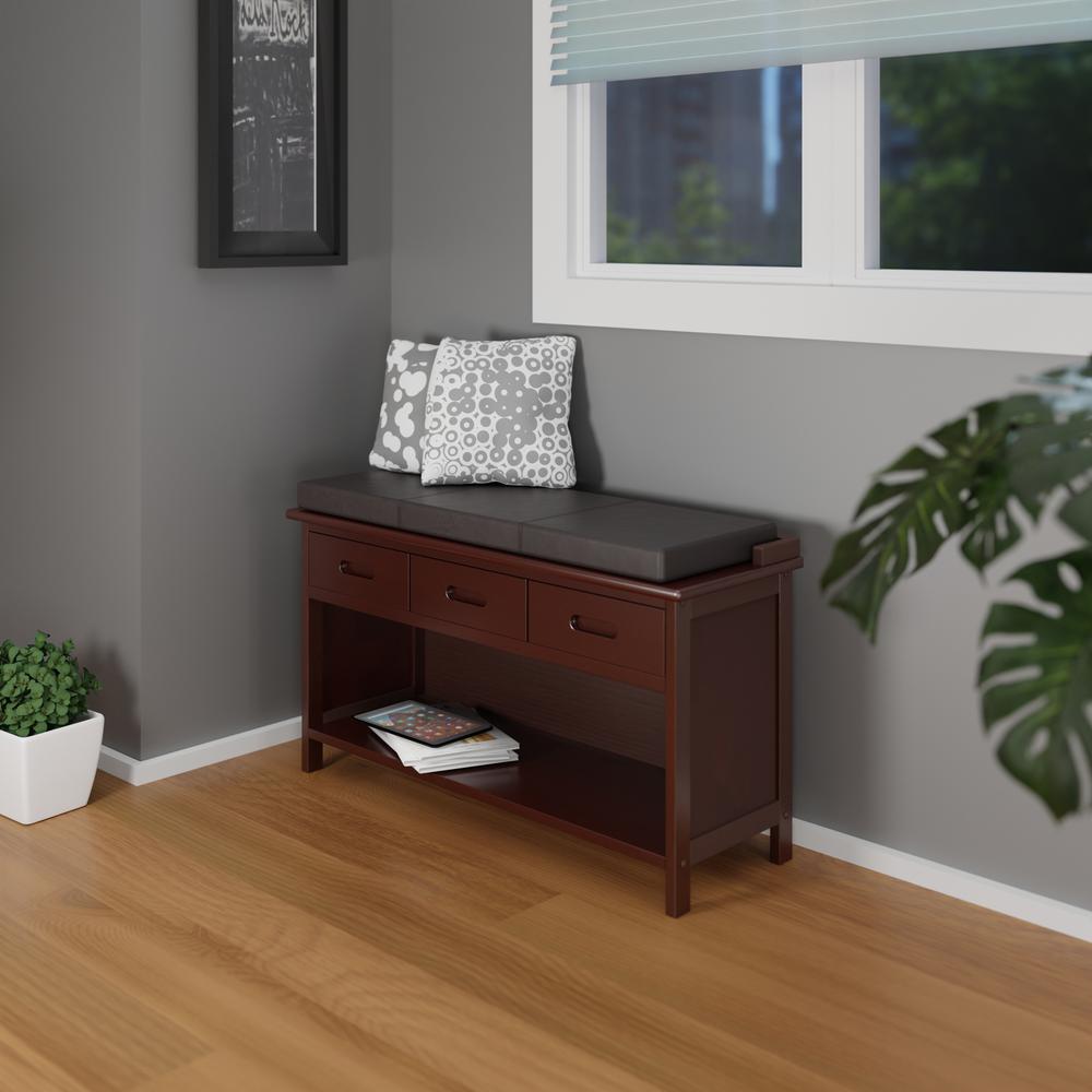 Boris Cushion Bench Seat PU Leather - Winsome Wood