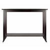 Genoa Rectangular Console Table with Glass and shelf - Winsome Wood