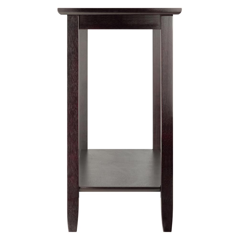 Genoa Rectangular Console Table with Glass and shelf - Winsome Wood