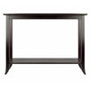Genoa Rectangular Console Table with Glass and shelf - Winsome Wood