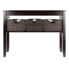 Morris Console Hall Table with 3 Foldable Baskets - Winsome Wood