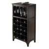 Ancona Modular Wine Cabinet with Glass Rack & 20-Bottle - Winsome Wood
