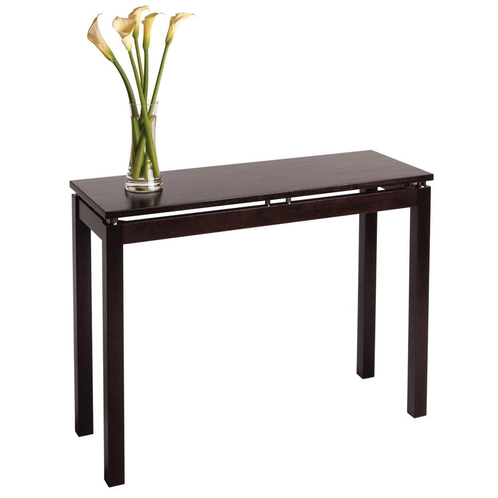 Linea Console / Hall Table with Chrome Accent - Winsome Wood