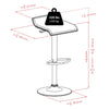 Single Airlift Swivel Stool with Black Faux Leather Seat - Winsome Wood