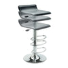 Single Airlift Swivel Stool with Black Faux Leather Seat - Winsome Wood
