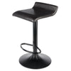Paris Set of 2 Airlift Adjustable Swivel Stool with PU Leather Seat and Black Metal Base - Winsome Wood