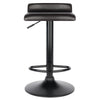 Paris Set of 2 Airlift Adjustable Swivel Stool with PU Leather Seat and Black Metal Base - Winsome Wood