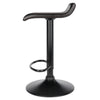Paris Set of 2 Airlift Adjustable Swivel Stool with PU Leather Seat and Black Metal Base - Winsome Wood