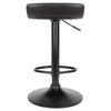 Paris Set of 2 Airlift Adjustable Swivel Stool with PU Leather Seat and Black Metal Base - Winsome Wood