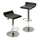 Spectrum Set of 2, Adjustable Air Lift Stool, Black Faux Leather, RTA - Winsome Wood