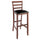 Simone Cushion Ladder-back Seat Bar Stools, 2-Pc Set, Black & Walnut - Winsome Wood