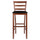 Simone Cushion Ladder-back Seat Bar Stools, 2-Pc Set, Black & Walnut - Winsome Wood