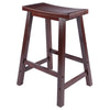 Satori 24'' Saddle Seat Bar Stool Antique Walnut - Winsome Wood