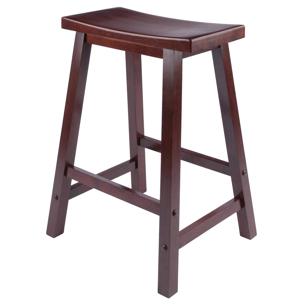 Satori 24'' Saddle Seat Bar Stool Antique Walnut - Winsome Wood