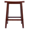 Satori 24'' Saddle Seat Bar Stool Antique Walnut - Winsome Wood