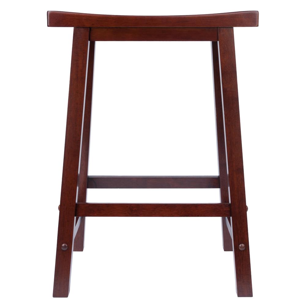 Satori 24'' Saddle Seat Bar Stool Antique Walnut - Winsome Wood