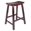 Satori 24'' Saddle Seat Bar Stool Antique Walnut - Winsome Wood