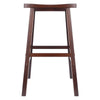 Satori 29'' Saddle Seat Bar Stool Antique Walnut - Winsome Wood