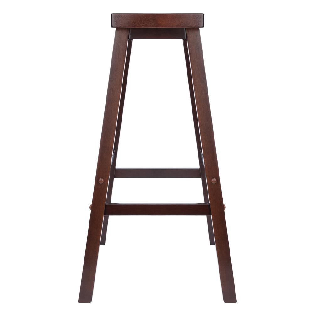 Satori 29'' Saddle Seat Bar Stool Antique Walnut - Winsome Wood