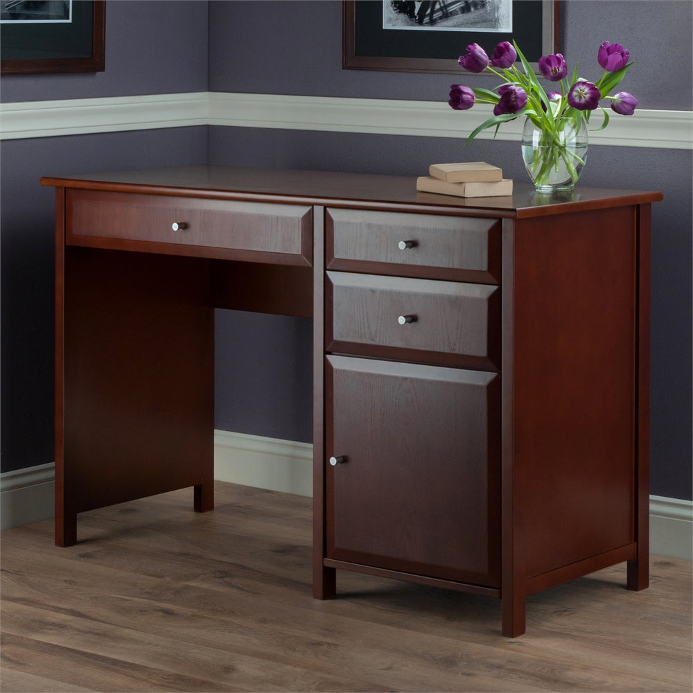Delta Office Writing Desk Walnut - Winsome Wood