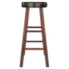 Maria Cushioned Bar Stool, 2-Pc Set, Espresso & Walnut - Winsome Wood