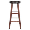 Maria Cushioned Bar Stool, 2-Pc Set, Espresso & Walnut - Winsome Wood