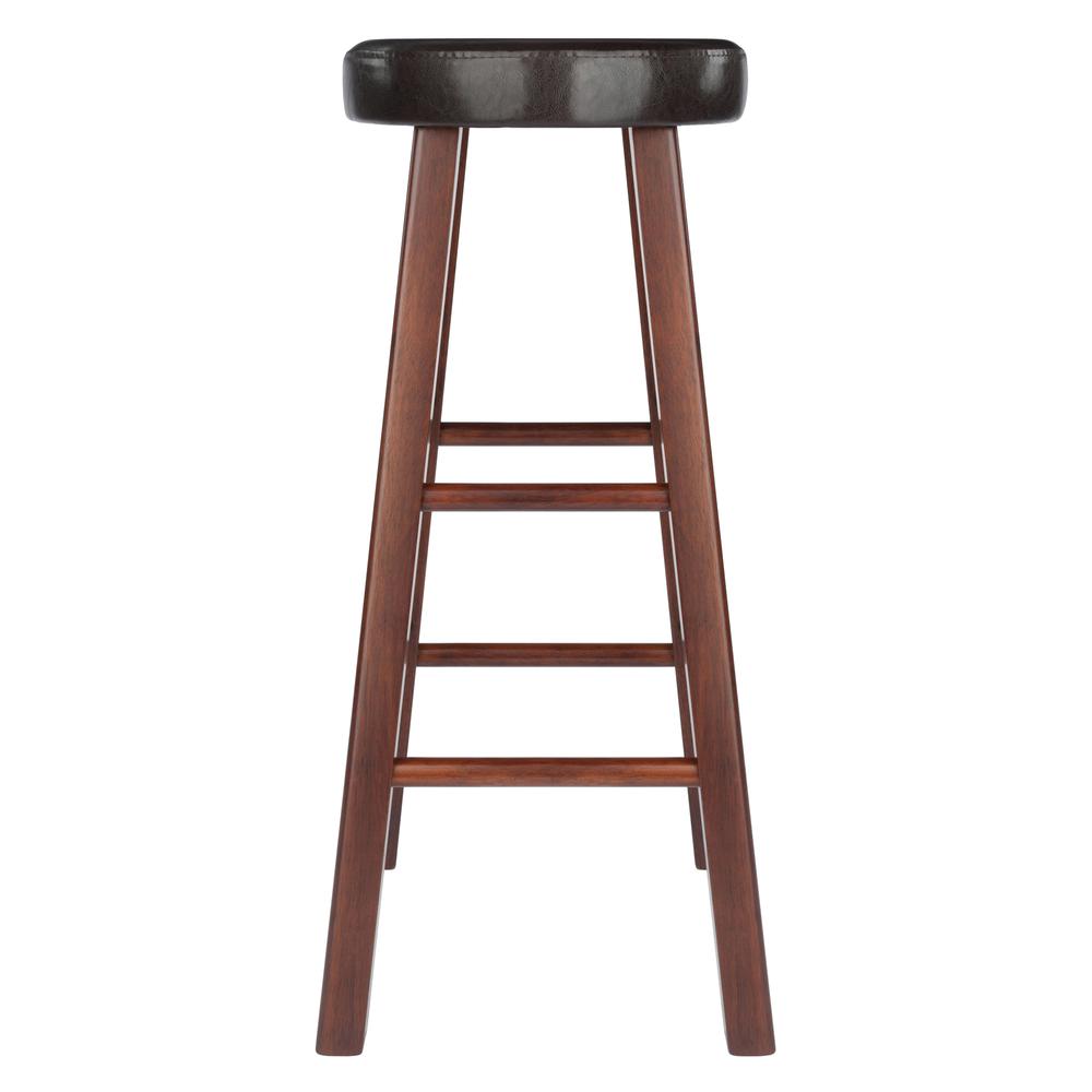 Maria Cushioned Bar Stool, 2-Pc Set, Espresso & Walnut - Winsome Wood