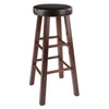 Maria Cushioned Bar Stool, 2-Pc Set, Espresso & Walnut - Winsome Wood