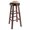 Maria Cushioned Bar Stool, 2-Pc Set, Espresso & Walnut - Winsome Wood