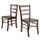 Benjamin 2-PC Ladder Back Chair Set Walnut - Winsome Wood