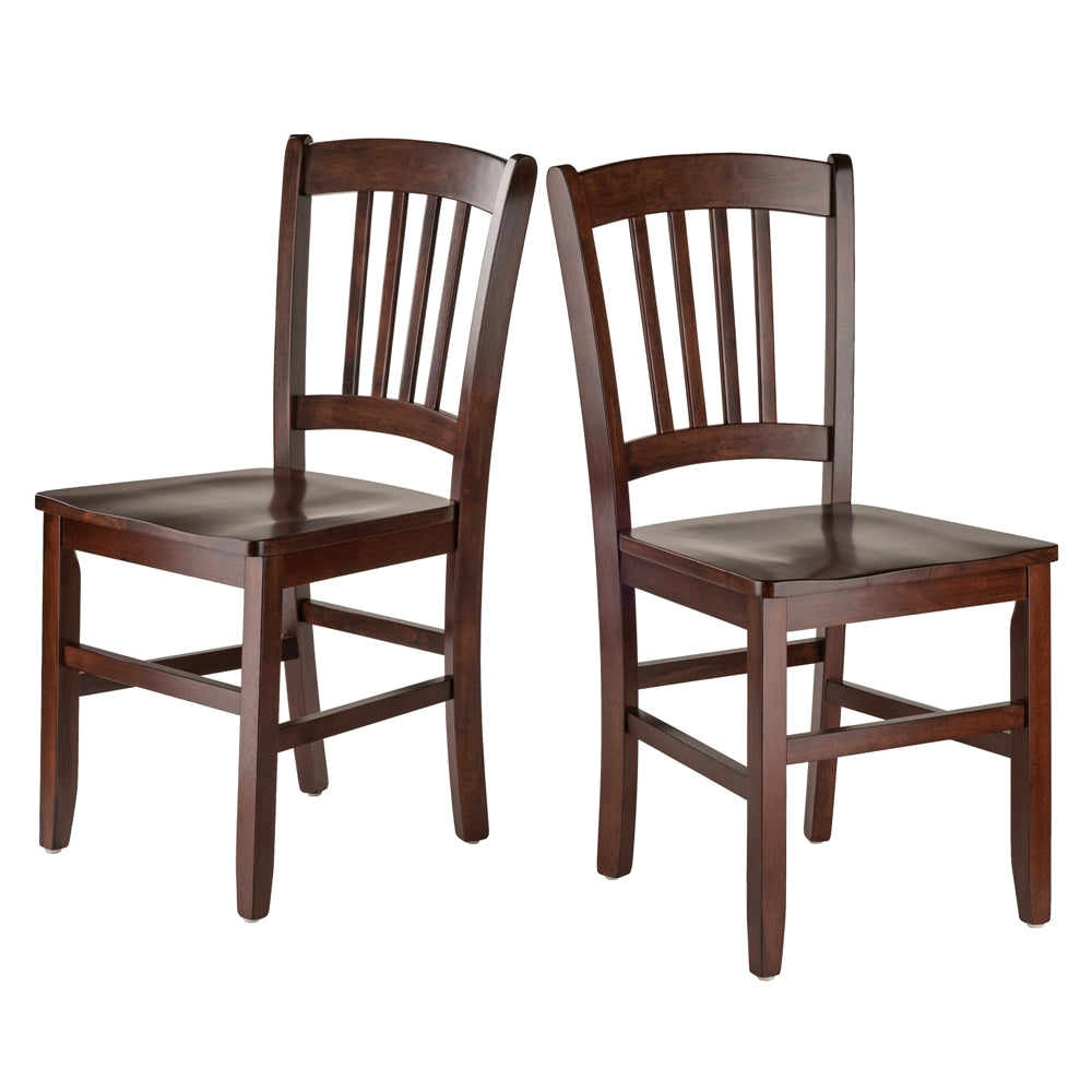 Madison 2-Pc Set Slat Back Chairs - Winsome Wood
