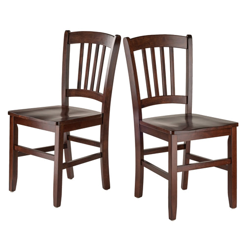 Madison 2-Pc Set Slat Back Chairs - Winsome Wood