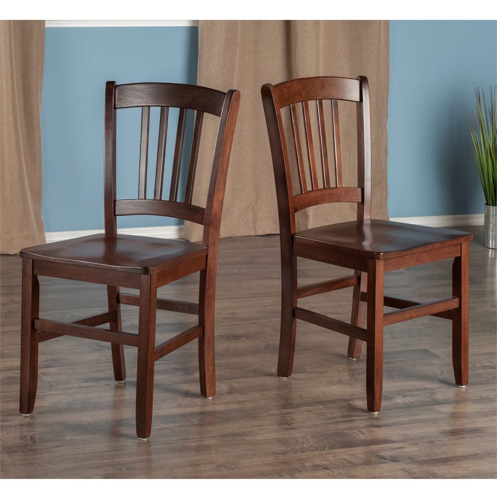 Madison 2-Pc Set Slat Back Chairs - Winsome Wood