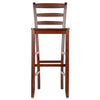Benjamin 2-PC Ladder Back 30'' Bar Stool Set Antique Walnut - Winsome Wood
