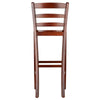 Benjamin 2-PC Ladder Back 30'' Bar Stool Set Antique Walnut - Winsome Wood
