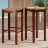 Kaden 2-PC Set Bar Stools Rush Seat - Winsome Wood