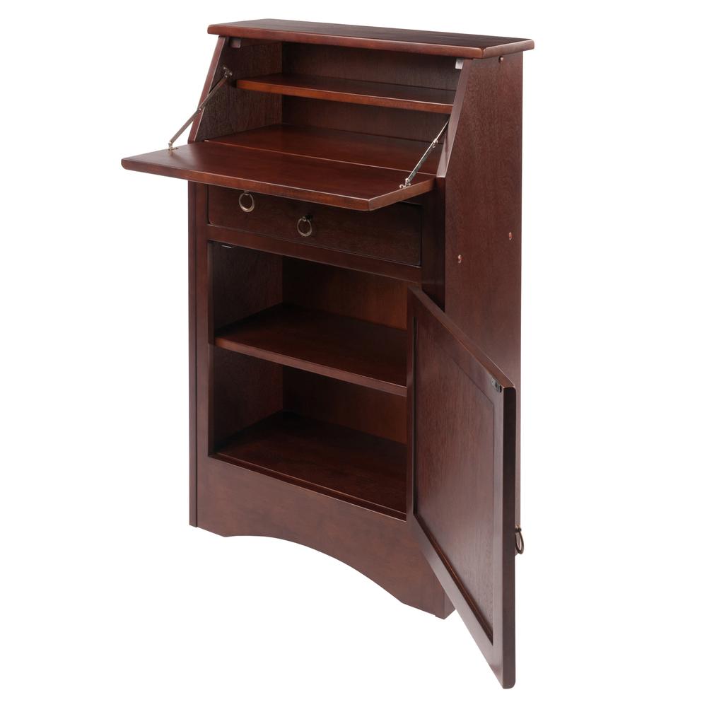 Regalia Secretary Desk Walnut Finish - Winsome Wood