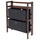 Torino 3-PC Set Folding Bookcase w/ Fabric Basket - Winsome Wood