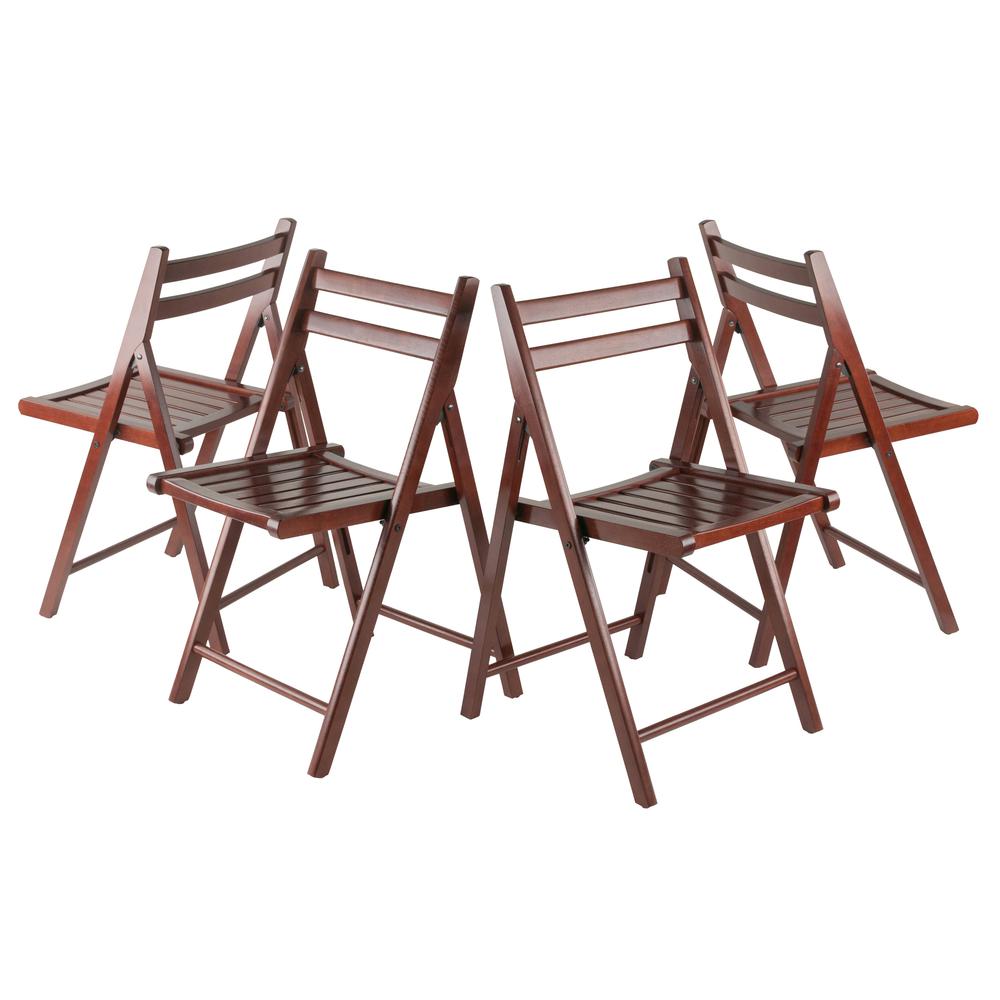 Robin 4-PC Folding Chair Set Walnut - Winsome Wood