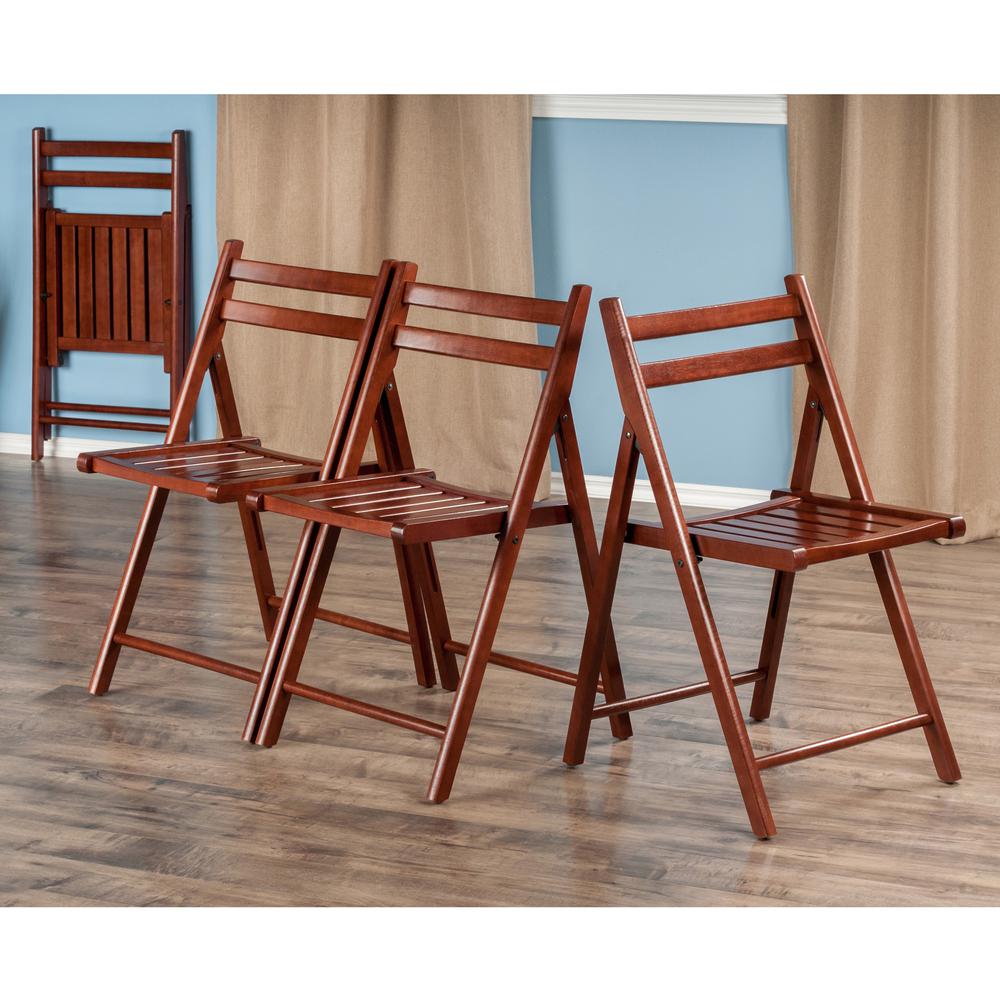 Robin 4-PC Folding Chair Set Walnut - Winsome Wood
