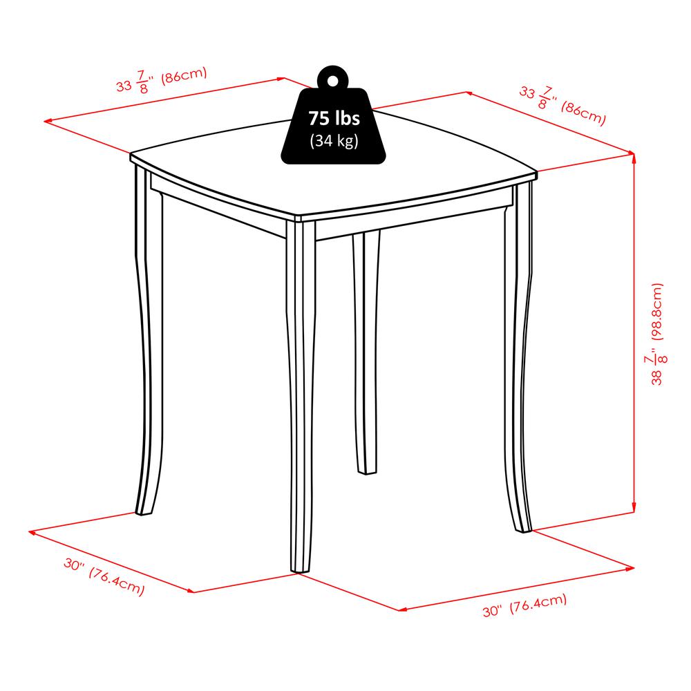 Inglewood High Table, Curved Top - Winsome Wood