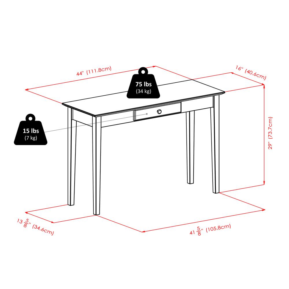 Rochester Console Table with one Drawer, Shaker - Winsome Wood