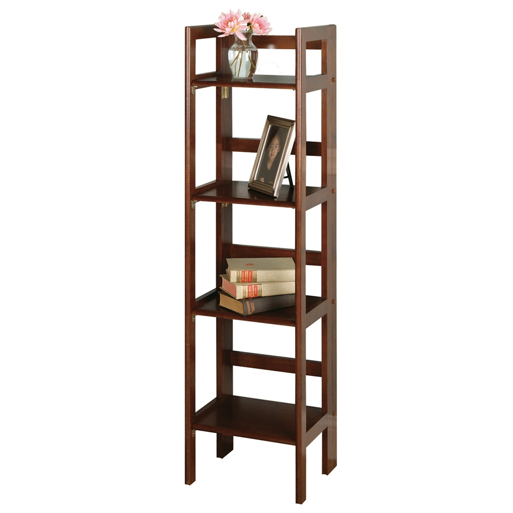 Terry Folding Bookcase Antique Walnut - Winsome Wood