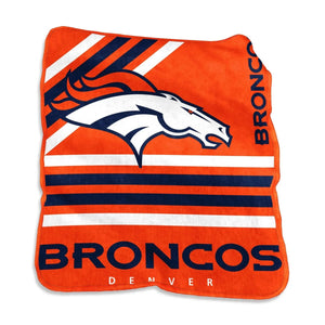 Denver Broncos Blanket 50x60 Raschel Throw - Logo Brands