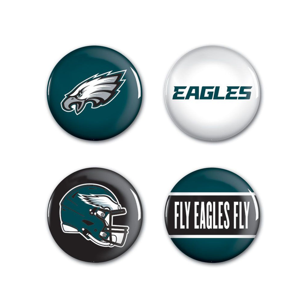 Philadelphia Eagles Buttons 4 Pack - WinCraft