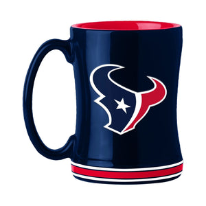 Houston Texans Coffee Mug 14oz Sculpted Relief Team Color - Logo Brands