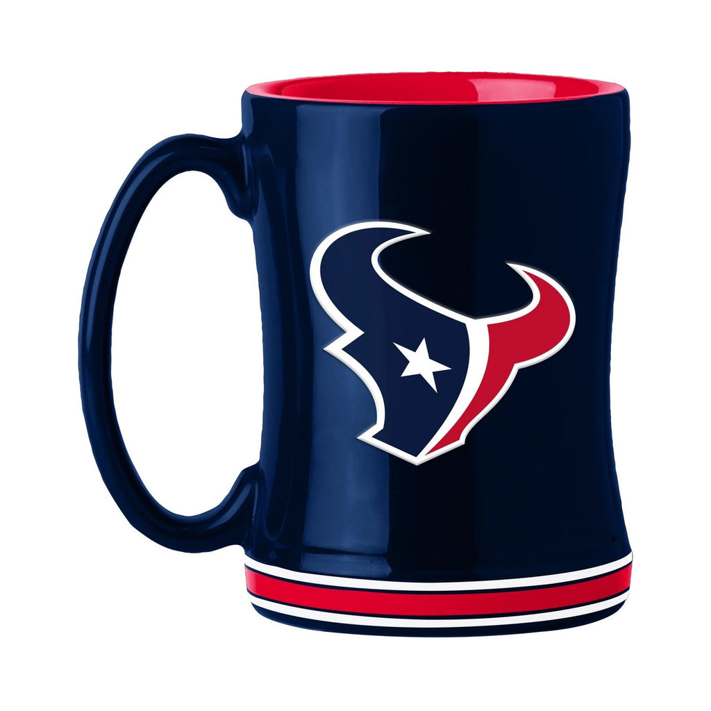 Houston Texans Coffee Mug 14oz Sculpted Relief Team Color - Logo Brands