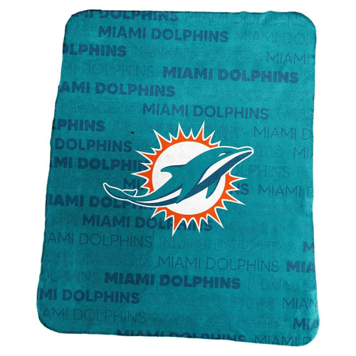 Miami Dolphins Blanket 50x60 Fleece Classic - Logo Brands