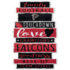 Atlanta Falcons Sign 11x17 Wood Family Word - WinCraft